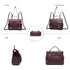 GELANNI – Shoulder Bag for Women & Girls, Premium PU Backpack & Handbag with Bottom Rivet, Comes with Adjustable & Detachable Strap, An Ideal Gift for Female - Wine
